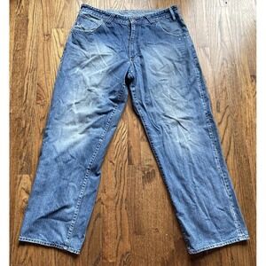 Vintage Y2K Air Jordan Baggy Jeans Mens 38x34 20th Anniversary 2005 Blue Denim